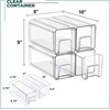image:imageSorbus Small Clear Stackable Storage Drawers 2Pack Plastic Organizer Bins with Handles PullOut Drawers for Bathroom Closet Medicine Cabinet Pantry Storage Baby Bottle Organizer4 Pack