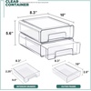 image:imageSorbus Small Clear Stackable Storage Drawers 2Pack Plastic Organizer Bins with Handles PullOut Drawers for Bathroom Closet Medicine Cabinet Pantry Storage Baby Bottle Organizer2 Pack