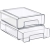 image:imageSorbus Small Clear Stackable Storage Drawers 2Pack Plastic Organizer Bins with Handles PullOut Drawers for Bathroom Closet Medicine Cabinet Pantry Storage Baby Bottle Organizer2 Pack