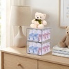 image:imageSorbus Small Clear Stackable Storage Drawers 2Pack Plastic Organizer Bins with Handles PullOut Drawers for Bathroom Closet Medicine Cabinet Pantry Storage Baby Bottle Organizer2 Pack