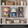 image:imageSorbus Stackable Snack Organizer Bins Open Front  Clear Pantry Storage Bins for Chips Snacks amp Food Pouches  Kitchen Pantry Organizer 2 Pack4 Pack