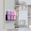 image:imageSorbus Stanley Cup Organizer  3Cup Holder for Cabinet Fridge or Wall  Magnetic or Screw Mount  Stanley Storage Organizer for 20oz 30oz 40oz Cups Tumblers and Water Bottles Silver 1PackBlack