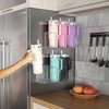 image:imageSorbus Stanley Cup Organizer  3Cup Holder for Cabinet Fridge or Wall  Magnetic or Screw Mount  Stanley Storage Organizer for 20oz 30oz 40oz Cups Tumblers and Water Bottles Silver 1PackSilver