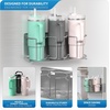 image:imageSorbus Stanley Cup Organizer  3Cup Holder for Cabinet Fridge or Wall  Magnetic or Screw Mount  Stanley Storage Organizer for 20oz 30oz 40oz Cups Tumblers and Water Bottles Silver 1PackSilver