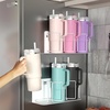image:imageSorbus Stanley Cup Organizer  3Cup Holder for Cabinet Fridge or Wall  Magnetic or Screw Mount  Stanley Storage Organizer for 20oz 30oz 40oz Cups Tumblers and Water Bottles Silver 1PackWhite