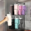 image:imageSorbus Stanley Cup Organizer  3Cup Holder for Cabinet Fridge or Wall  Magnetic or Screw Mount  Stanley Storage Organizer for 20oz 30oz 40oz Cups Tumblers and Water Bottles Silver 1PackBlack