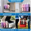 image:imageSorbus Stanley Cup Organizer  3Cup Holder for Cabinet Fridge or Wall  Magnetic or Screw Mount  Stanley Storage Organizer for 20oz 30oz 40oz Cups Tumblers and Water Bottles Silver 1PackBlack