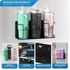 image:imageSorbus Stanley Cup Organizer  3Cup Holder for Cabinet Fridge or Wall  Magnetic or Screw Mount  Stanley Storage Organizer for 20oz 30oz 40oz Cups Tumblers and Water Bottles Silver 1PackBlack