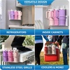 image:imageSorbus Stanley Cup Organizer  3Cup Holder for Cabinet Fridge or Wall  Magnetic or Screw Mount  Stanley Storage Organizer for 20oz 30oz 40oz Cups Tumblers and Water Bottles Silver 1PackWhite
