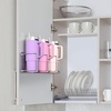 image:imageSorbus Stanley Cup Organizer  3Cup Holder for Cabinet Fridge or Wall  Magnetic or Screw Mount  Stanley Storage Organizer for 20oz 30oz 40oz Cups Tumblers and Water Bottles Silver 1PackSilver