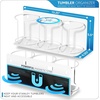image:imageSorbus Stanley Cup Organizer  3Cup Holder for Cabinet Fridge or Wall  Magnetic or Screw Mount  Stanley Storage Organizer for 20oz 30oz 40oz Cups Tumblers and Water Bottles Silver 1PackWhite