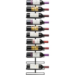 image:imageSorbus Wall Mount Wine Rack  Holds 12 Bottles  Black Metal Wine Bottle Holder for Wall Modern Wine Rack for Home Bar Kitchen12 Tier