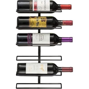 image:imageSorbus Wall Mount Wine Rack  Holds 12 Bottles  Black Metal Wine Bottle Holder for Wall Modern Wine Rack for Home Bar Kitchen6 Tier