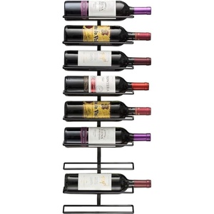 image:imageSorbus Wall Mount Wine Rack  Holds 12 Bottles  Black Metal Wine Bottle Holder for Wall Modern Wine Rack for Home Bar Kitchen9 Tier