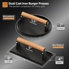 image:imageSorbus Smash Burger Press Kit  Cast Iron Grill Press Set with 7 Inch Round Burger Press and 8 x 4 Inch Rectangle Hamburger Press Burger Smasher for Griddle Sandwich Nonstick Pan