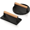 image:imageSorbus Smash Burger Press Kit  Cast Iron Grill Press Set with 7 Inch Round Burger Press and 8 x 4 Inch Rectangle Hamburger Press Burger Smasher for Griddle Sandwich Nonstick Pan