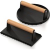 image:imageSorbus Smash Burger Press Kit  Cast Iron Grill Press Set with 7 Inch Round Burger Press and 8 x 4 Inch Rectangle Hamburger Press Burger Smasher for Griddle Sandwich Nonstick Pan