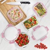 image:imageSorbus 16pc Glass Meal Prep Containers Set  8 Round 32oz Containers with Airtight Lids  Freezer Dishwasher Oven Safe  Reusable Food Storage Bowls 4 Cup Capacity for Meal Prep and Storage PinkPink