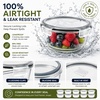 image:imageSorbus 16pc Glass Meal Prep Containers Set  8 Round 32oz Containers with Airtight Lids  Freezer Dishwasher Oven Safe  Reusable Food Storage Bowls 4 Cup Capacity for Meal Prep and Storage PinkGray Vented Lid