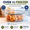 image:imageSorbus 16pc Glass Meal Prep Containers Set  8 Round 32oz Containers with Airtight Lids  Freezer Dishwasher Oven Safe  Reusable Food Storage Bowls 4 Cup Capacity for Meal Prep and Storage PinkGray Vented Lid