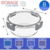 image:imageSorbus 16pc Glass Meal Prep Containers Set  8 Round 32oz Containers with Airtight Lids  Freezer Dishwasher Oven Safe  Reusable Food Storage Bowls 4 Cup Capacity for Meal Prep and Storage PinkGrey