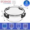 image:imageSorbus 16pc Glass Meal Prep Containers Set  8 Round 32oz Containers with Airtight Lids  Freezer Dishwasher Oven Safe  Reusable Food Storage Bowls 4 Cup Capacity for Meal Prep and Storage PinkBlack