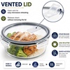 image:imageSorbus 16pc Glass Meal Prep Containers Set  8 Round 32oz Containers with Airtight Lids  Freezer Dishwasher Oven Safe  Reusable Food Storage Bowls 4 Cup Capacity for Meal Prep and Storage PinkGray Vented Lid