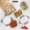 image:imageSorbus 16pc Glass Meal Prep Containers Set  8 Round 32oz Containers with Airtight Lids  Freezer Dishwasher Oven Safe  Reusable Food Storage Bowls 4 Cup Capacity for Meal Prep and Storage PinkGrey