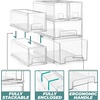 image:imageSorbus Large Clear Stackable Storage Drawers  6Pack Plastic Organizer Bins with Handles  Stackable PullOut Storage Drawers for Closet Pantry Office Bathroom Craft and Toy Organization4 Pack