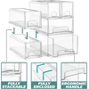 image:imageSorbus Large Clear Stackable Storage Drawers  6Pack Plastic Organizer Bins with Handles  Stackable PullOut Storage Drawers for Closet Pantry Office Bathroom Craft and Toy Organization1 Large2 Small