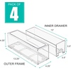 image:imageSorbus Large Clear Stackable Storage Drawers  6Pack Plastic Organizer Bins with Handles  Stackable PullOut Storage Drawers for Closet Pantry Office Bathroom Craft and Toy Organization4 Pack