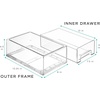 image:imageSorbus Large Clear Stackable Storage Drawers  6Pack Plastic Organizer Bins with Handles  Stackable PullOut Storage Drawers for Closet Pantry Office Bathroom Craft and Toy Organization6 Pack