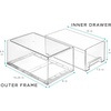 image:imageSorbus Large Clear Stackable Storage Drawers  6Pack Plastic Organizer Bins with Handles  Stackable PullOut Storage Drawers for Closet Pantry Office Bathroom Craft and Toy Organization2 Pack