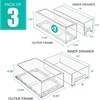 image:imageSorbus Large Clear Stackable Storage Drawers  6Pack Plastic Organizer Bins with Handles  Stackable PullOut Storage Drawers for Closet Pantry Office Bathroom Craft and Toy Organization1 Medium2 Small