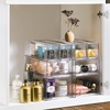 image:imageSorbus Large Clear Stackable Storage Drawers  6Pack Plastic Organizer Bins with Handles  Stackable PullOut Storage Drawers for Closet Pantry Office Bathroom Craft and Toy Organization1 Medium2 Small