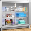 image:imageSorbus Large Clear Stackable Storage Drawers  6Pack Plastic Organizer Bins with Handles  Stackable PullOut Storage Drawers for Closet Pantry Office Bathroom Craft and Toy Organization2 Medium4 Small