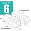 image:imageSorbus Large Clear Stackable Storage Drawers  6Pack Plastic Organizer Bins with Handles  Stackable PullOut Storage Drawers for Closet Pantry Office Bathroom Craft and Toy Organization6 Pack