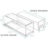 image:imageSorbus Large Clear Stackable Storage Drawers  6Pack Plastic Organizer Bins with Handles  Stackable PullOut Storage Drawers for Closet Pantry Office Bathroom Craft and Toy Organization4 Pack