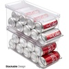 image:imageSorbus Water Bottle Organizer for Fridge with Lid  Holds 9 Bottles  Stackable Drink Organizer for Refrigerator Pantry or Countertop  Clear BPAFree Plastic Bottle Storage Holder 4 PackStandard Can
