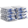 image:imageSorbus Water Bottle Organizer for Fridge with Lid  Holds 9 Bottles  Stackable Drink Organizer for Refrigerator Pantry or Countertop  Clear BPAFree Plastic Bottle Storage Holder 4 PackBottle