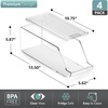 image:imageSorbus Water Bottle Organizer for Fridge with Lid  Holds 9 Bottles  Stackable Drink Organizer for Refrigerator Pantry or Countertop  Clear BPAFree Plastic Bottle Storage Holder 4 PackStandard Can