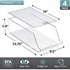 image:imageSorbus Water Bottle Organizer for Fridge with Lid  Holds 9 Bottles  Stackable Drink Organizer for Refrigerator Pantry or Countertop  Clear BPAFree Plastic Bottle Storage Holder 4 PackBottle