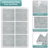 image:imageSorbus Wood Grain Floor Tiles Foam Mat EVA Interlocking Mats Tile 38Inch Thick Flooring Wood Puzzle Exercise Mats wBorders  Home Playroom Basement Apartment Trade Show Baby DanceTerrazzo  Green