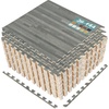 image:imageSorbus Wood Grain Floor Tiles Foam Mat EVA Interlocking Mats Tile 38Inch Thick Flooring Wood Puzzle Exercise Mats wBorders  Home Playroom Basement Apartment Trade Show Baby DanceGrey