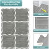 image:imageSorbus Wood Grain Floor Tiles Foam Mat EVA Interlocking Mats Tile 38Inch Thick Flooring Wood Puzzle Exercise Mats wBorders  Home Playroom Basement Apartment Trade Show Baby DanceGrey