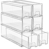 image:imageSorbus Large Clear Stackable Storage Drawers  6Pack Plastic Organizer Bins with Handles  Stackable PullOut Storage Drawers for Closet Pantry Office Bathroom Craft and Toy Organization6 Pack