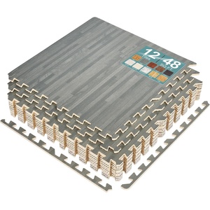 image:imageSorbus Wood Grain Floor Tiles Foam Mat EVA Interlocking Mats Tile 38Inch Thick Flooring Wood Puzzle Exercise Mats wBorders  Home Playroom Basement Apartment Trade Show Baby DanceGrey