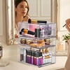 image:imageSorbus 1 Medium amp 2 Small Clear Stackable Storage Drawers Plastic Organizer Bins with Handles PullOut Drawers for Bathroom Closet Medicine Cabinet Pantry Storage Baby Bottle OrganizerComplete Set