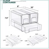 image:imageSorbus 1 Medium amp 2 Small Clear Stackable Storage Drawers Plastic Organizer Bins with Handles PullOut Drawers for Bathroom Closet Medicine Cabinet Pantry Storage Baby Bottle Organizer1 Medium  2 Small