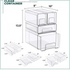 image:imageSorbus 1 Medium amp 2 Small Clear Stackable Storage Drawers Plastic Organizer Bins with Handles PullOut Drawers for Bathroom Closet Medicine Cabinet Pantry Storage Baby Bottle OrganizerComplete Set